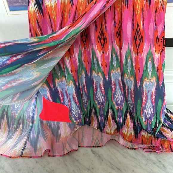 ATHLETA Ikat Martinique Dress LARGE Sleeveless Lightweight Multicolor - Picture 6 of 9